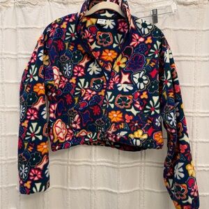 TNA Multicolor Floral Teddy Jacket